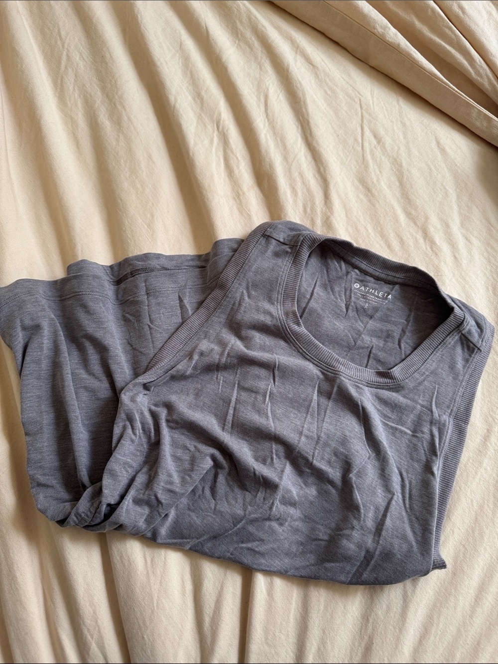 Athleta Charcoal Grey Ribbed Muscle Tank